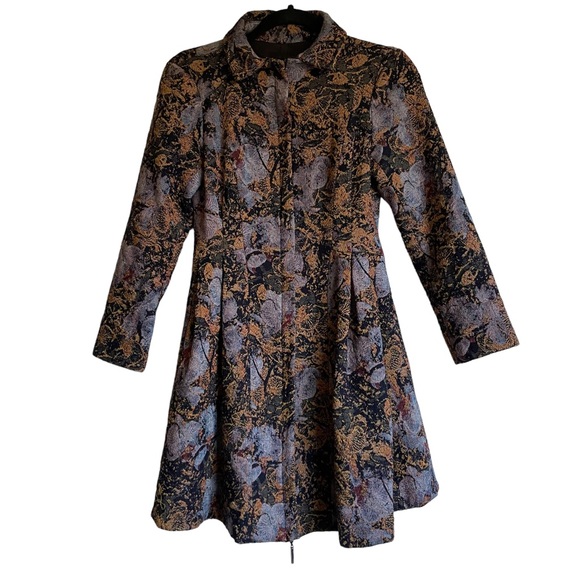 Nanette Lepore Floral Tapestry Coat Size 0 - Picture 2 of 14